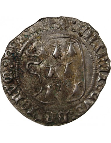 Duché de Bretagne François II de Bretagne A la Targe 1 blanc Billon 1458-1488 9 Rennes