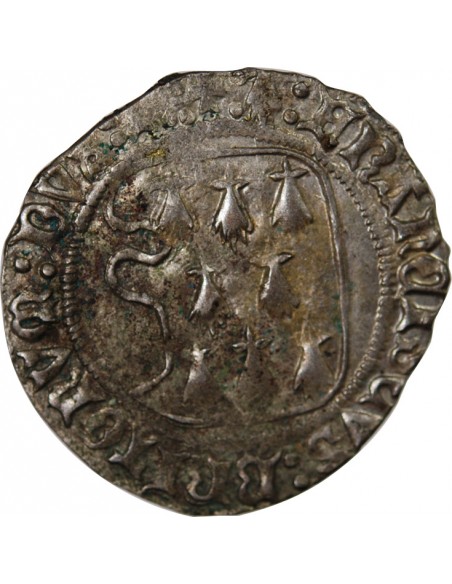 Duché de Bretagne François II de Bretagne A la Targe 1 blanc Billon 1458-1488 9 Rennes