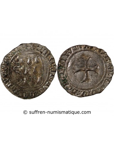 Duché de Bretagne François II de Bretagne A la Targe 1 blanc Billon 1458-1488 9 Rennes