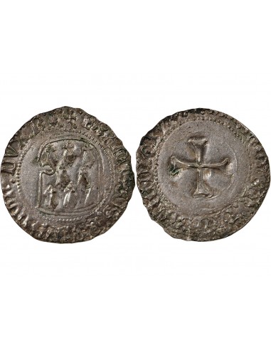 DUCHÉ DE BRETAGNE, FRANCOIS II - BLANC A LA TARGE 1458 / 1488 RENNES