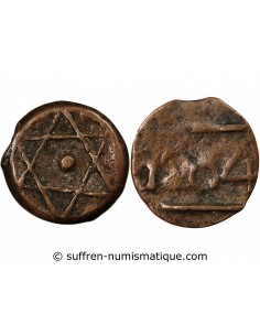 Maroc Mohammed IV 2 falus Bronze 1284 (1867-1868)