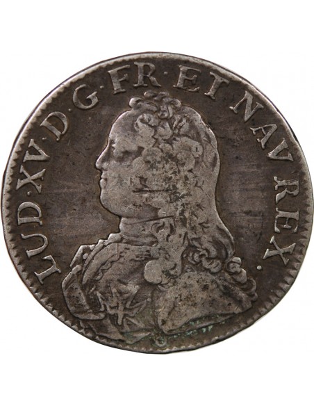 LOUIS XV - ECU AUX BRANCHES D'OLIVIER 1726 E TOURS