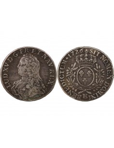 LOUIS XV - ECU AUX BRANCHES D'OLIVIER 1726 E TOURS 2