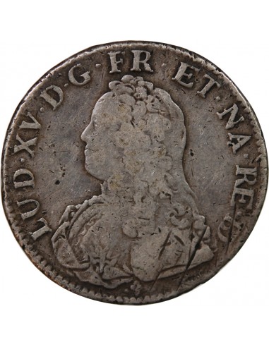LOUIS XV - ECU DE BÉARN ARGENT AUX BRANCHES D'OLIVIER 1734 PAU