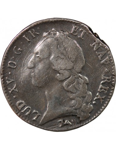 LOUIS XV - ECU AU BANDEAU 1756 L BAYONNE