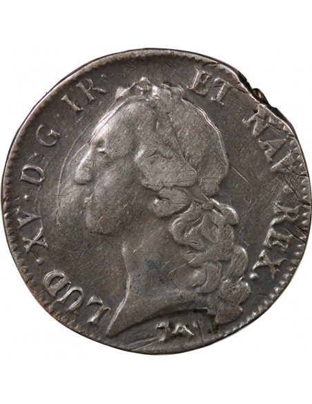 LOUIS XV - ECU AU BANDEAU 1756 L BAYONNE