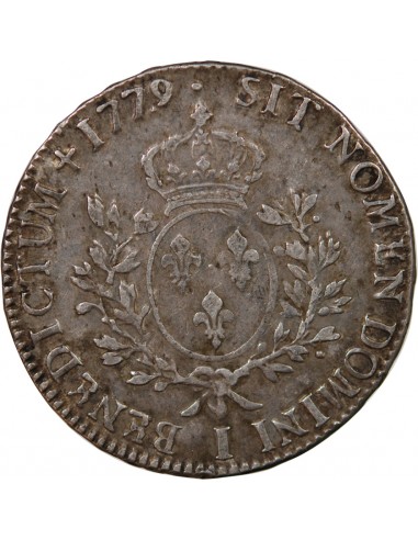 lOUIS XVI - ÉCU ARGENT AUX RAMEAUX D'OLIVIER 1779 I LIMOGES