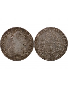 lOUIS XVI - ÉCU ARGENT AUX RAMEAUX D'OLIVIER 1779 I LIMOGES 2