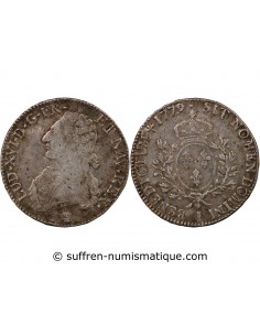 lOUIS XVI - ÉCU ARGENT AUX RAMEAUX D'OLIVIER 1779 I LIMOGES