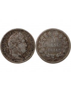 Louis-Philippe Ier 5 Francs Argent 1831 B Rouen 2