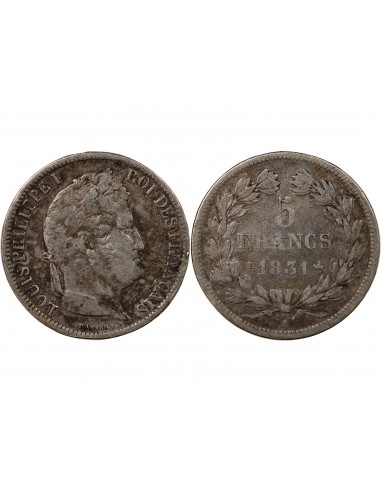 Louis-Philippe Ier 5 Francs Argent 1831 B Rouen
