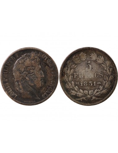 Louis-Philippe Ier 5 francs Argent 1831 BB Strasbourg