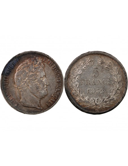 LOUIS PHILIPPE﻿ - 5 FRANCS ARGENT 1832 A PARIS "Type Domard, 2e Retouche"