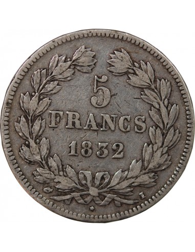 Louis-Philippe Ier 5 francs Argent 1832 I Limoges