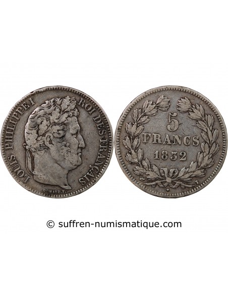 Louis-Philippe Ier 5 francs Argent 1832 I Limoges
