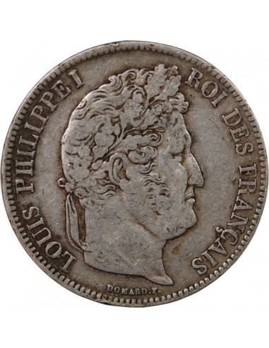 LOUIS PHILIPPE﻿ - 5 FRANCS ARGENT 1838 K BORDEAUX