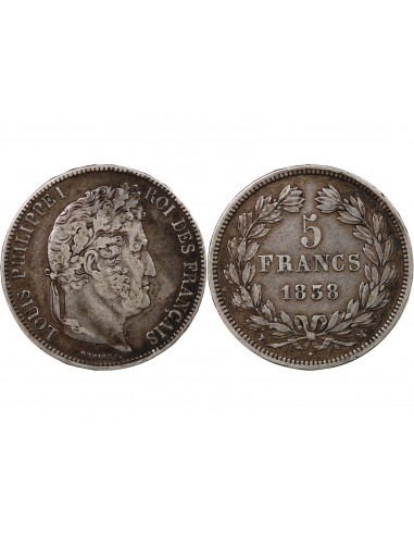 Louis-Philippe Ier 5 francs Argent 1838 MA Marseille
