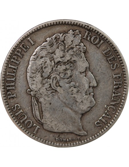 Louis-Philippe Ier 5 francs Argent 1842 K Bordeaux