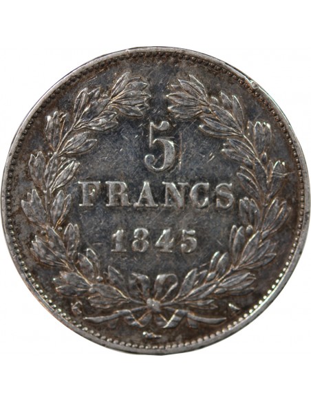 LOUIS PHILIPPE﻿ - 5 FRANCS ARGENT 1845 A PARIS