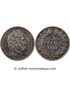 LOUIS PHILIPPE﻿ - 5 FRANCS ARGENT 1845 A PARIS