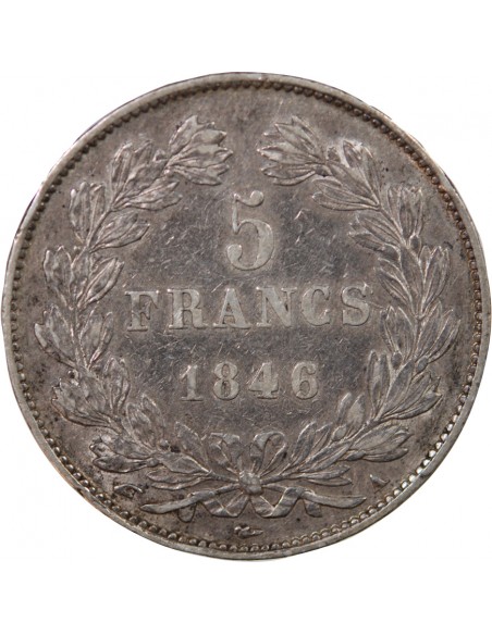 Louis-Philippe Ier 5 francs Argent 1846 A Paris