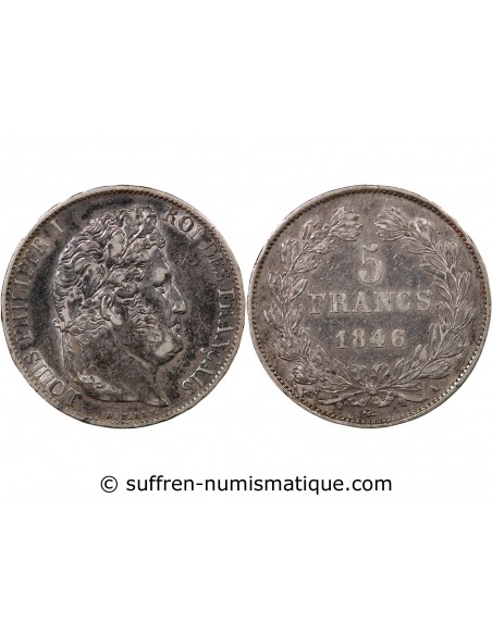 Louis-Philippe Ier 5 francs Argent 1846 A Paris
