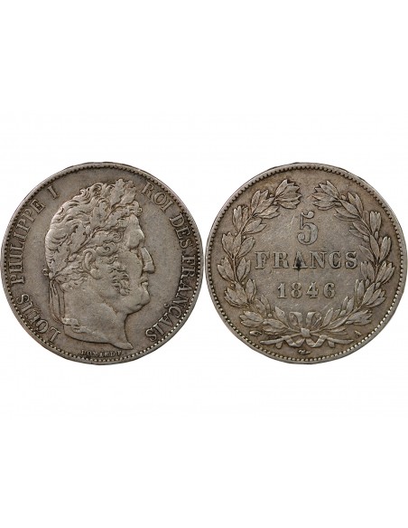 Louis-Philippe Ier 5 francs Argent 1846 A Paris
