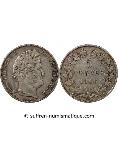 Louis-Philippe Ier 5 Francs Argent 1846 A Paris