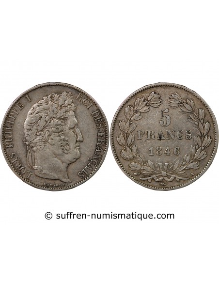 Louis-Philippe Ier 5 francs Argent 1846 A Paris