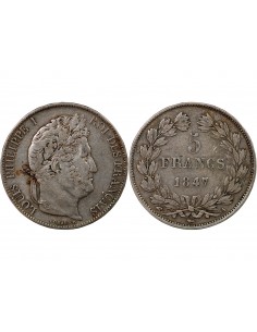 LOUIS PHILIPPE﻿ - 5 FRANCS ARGENT 1847 A PARIS 2