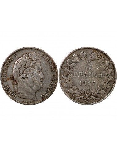 LOUIS PHILIPPE﻿ - 5 FRANCS ARGENT 1847 A PARIS