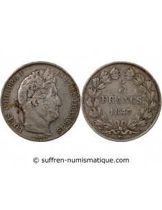 LOUIS PHILIPPE﻿ - 5 FRANCS ARGENT 1847 A PARIS