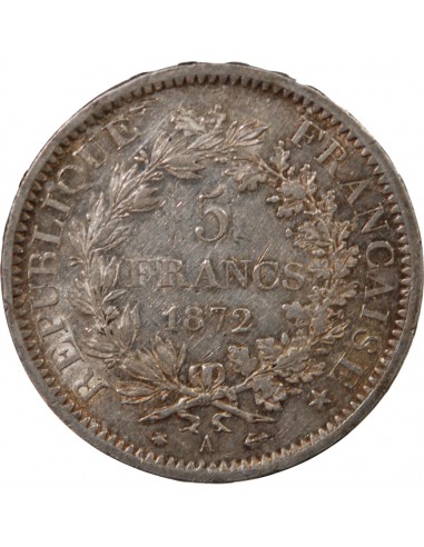 5 francs Argent 1872 A Paris