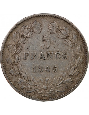 Louis-Philippe Ier 5 francs Argent 1845 A Paris