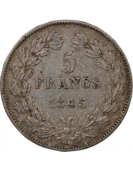 Louis-Philippe Ier 5 francs Argent 1845 A Paris