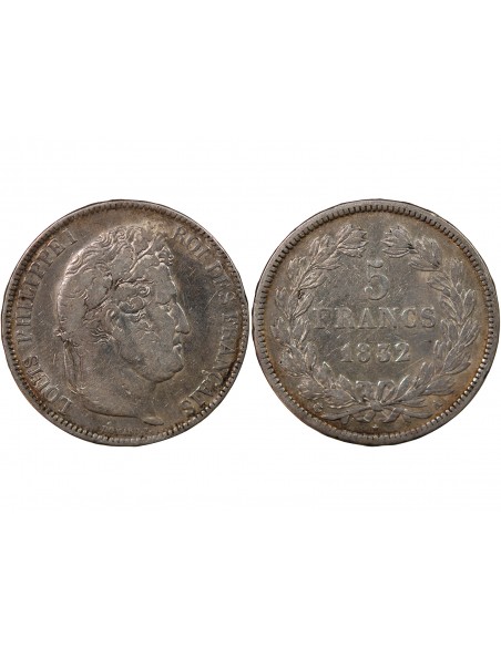 Louis-Philippe Ier 5 francs Argent 1832 A Paris