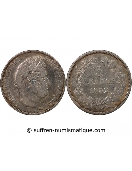 Louis-Philippe Ier 5 francs Argent 1832 A Paris