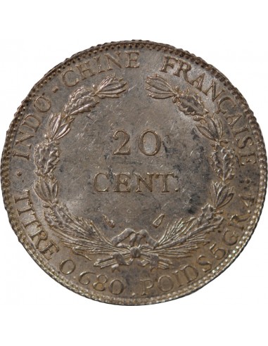 INDOCHINE FRANCAISE - 20 CENTIEMES ARGENT 1937