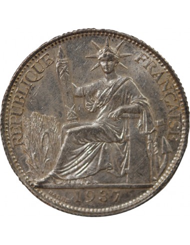 INDOCHINE FRANCAISE - 20 CENTIEMES ARGENT 1937