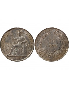 INDOCHINE FRANCAISE - 20 CENTIEMES ARGENT 1937 2