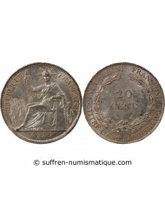INDOCHINE FRANCAISE - 20 CENTIEMES ARGENT 1937