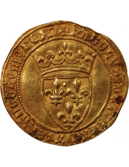 Charles VI 1 ecu d'or Or 1394-1411 Tournai