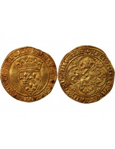Charles VI 1 ecu d'or Or 1394-1411 Tournai 2
