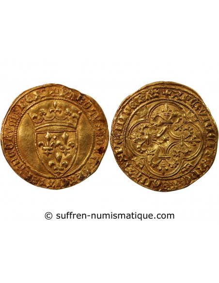 Charles VI 1 ecu d'or Or 1394-1411 Tournai