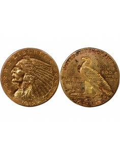 ETATS UNIS, INDIEN - 2 1/2 DOLLARS OR 1912 PHILADELPHIE 2