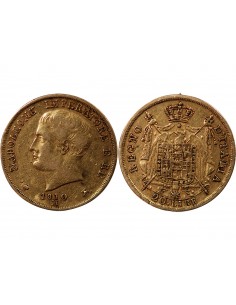 Italie Napoléon Ier, Empereur de France, Roi d'Italie 20 Lire Or 1810 M Milan 2