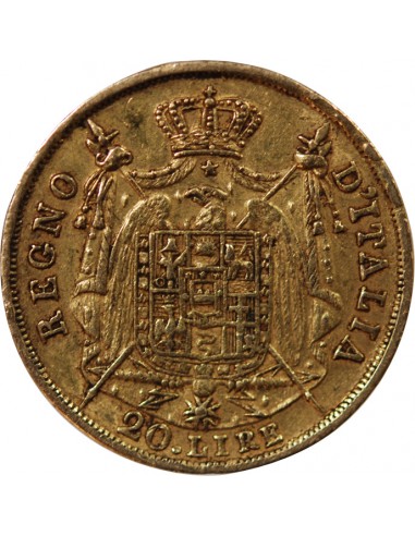 Italie Napoléon Ier, Empereur de France, Roi d'Italie 20 lire Or 1811 M Milan