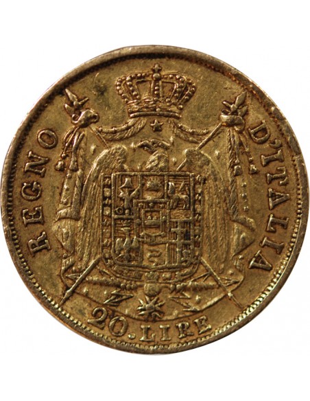 Italie Napoléon Ier, Empereur de France, Roi d'Italie 20 lire Or 1811 M Milan