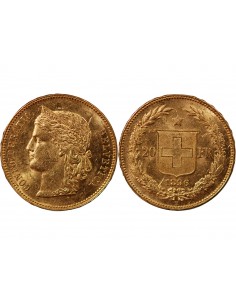 Suisse 20 Francs Or 1896 Berne 2