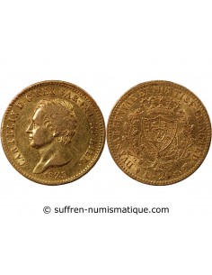 ITALIE, ROYAUME DE SARDAIGNE, CHARLES FELIX﻿ - 20 LIRE OR 1825 L TURIN